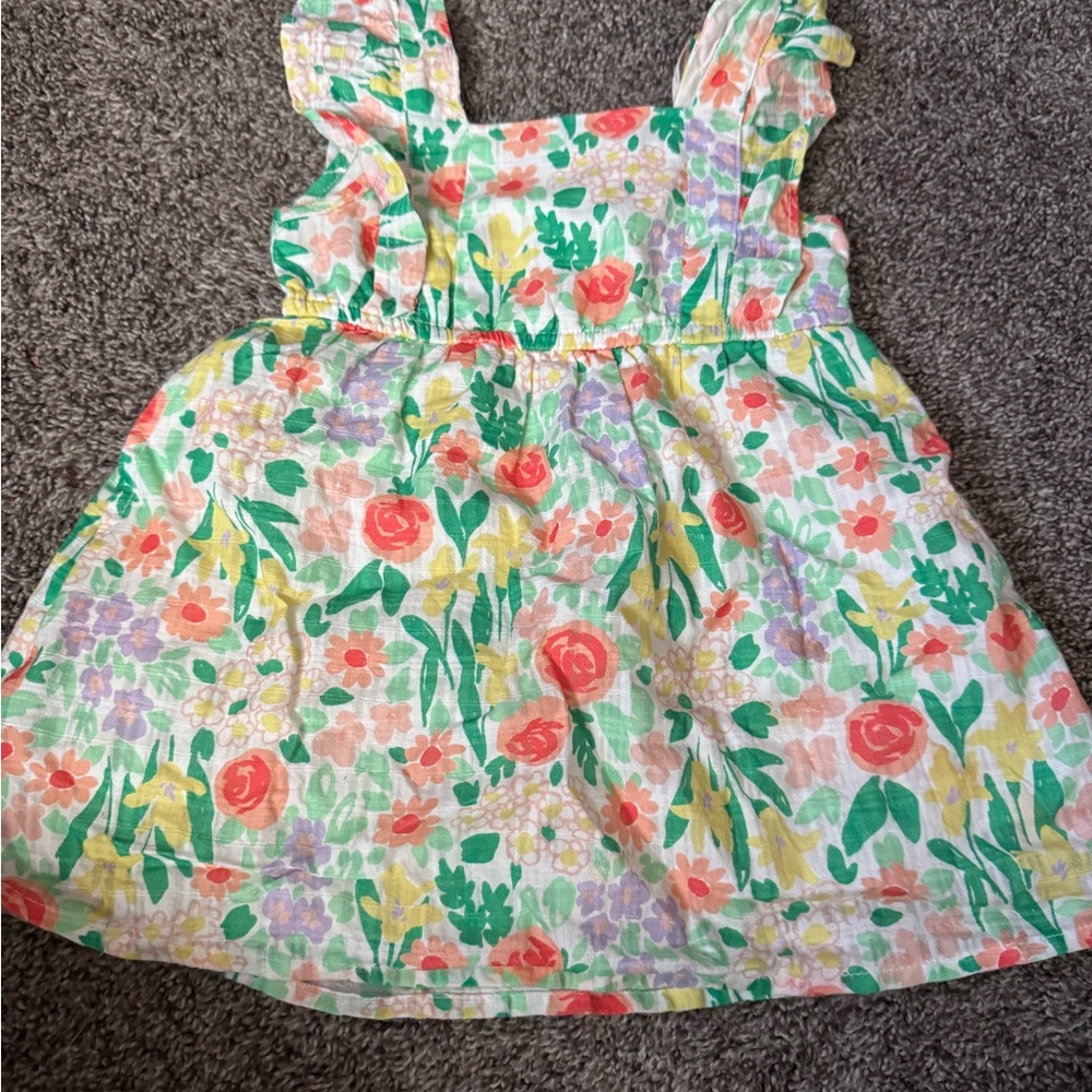 Cat & Jack Floral Kids Dress - Pink, Green, Yellow